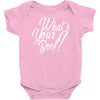 what's your beef Baby Onesie