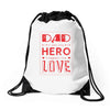 dad a son's first hero a daughters first love 3 Drawstring Bags