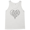 men's love heart outline valentine's day t shirt Tank Top