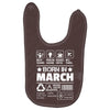 Born In March Baby Bibs