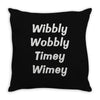 wibbly w0bbly Throw Pillow