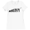 evolution of a fisherman angler mens fishing t shirt Ladies Fitted T-Shirt