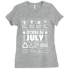 Born In July Ladies Fitted T-Shirt