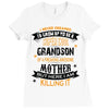 Super Cool Grandson Of A Freaking Awesome Mother Ladies Fitted T-Shirt
