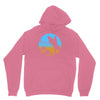 beach surfer silhouette birds sand waves palm Unisex Hoodie