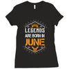Legends are born in June Ladies Fitted T-Shirt
