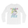 unicorns are born in july cute unicorn Long Sleeve Shirts