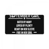 Smartass September Girl License Plate