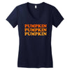 pumpkin pumpkin pumpkin Women's V-Neck T-Shirt