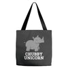 chubby unicorn rhino Tote Bags