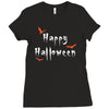 happy halloween Ladies Fitted T-Shirt