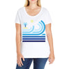 beach Ladies Curvy T-Shirt