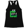 word muncher Racerback Tank