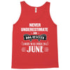 never underestimate an old man who was born in june Tank Top
