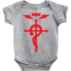 fma full metal alchemist cross inspired ladies Baby Onesie