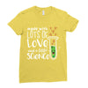 Made With Lots Of Love And a Little Science Ladies Fitted T-Shirt
