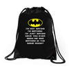 i'm not saying i'm batman funny Drawstring Bags