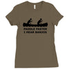 funny t shirt cool t shirt funny shirt geeky tshirt canoe nerd t shirt Ladies Fitted T-Shirt