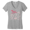 Women's March The Present is Female Women's V-Neck T-Shirt