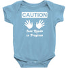 caution! jazz handsfunny jazz dance comic boogie camp trumpet Baby Onesie