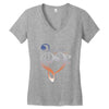 music expresses clef heart girls Women's V-Neck T-Shirt