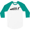 evolution of a darts player t shirt phil taylor board 3/4 Sleeve Shirt
