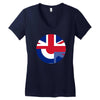 mod union jack, ideal gift, birthday present Women's V-Neck T-Shirt