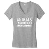 Animals Are Not Ingredients Women's V-Neck T-Shirt