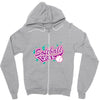 softball diva neon Zipper Hoodie