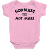 god bless this hot mess Baby Onesie