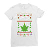 smoke weed every christmas Ladies Fitted T-Shirt