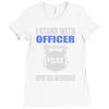 i stand with officer Ladies Fitted T-Shirt