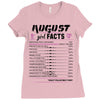 August Girl Facts Virgo Ladies Fitted T-Shirt