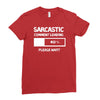 sarcastic comment loading please wait funny cool humour Ladies Fitted T-Shirt
