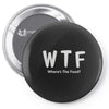 wtf where's the food Pin-back button