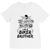 You Cant Scare Me I am Biker Brother V-Neck Tee