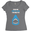 Feed Me and Tell Me I'm Pretty Baby Boy Women's Triblend Scoop T-shirt