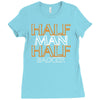 half man half badger Ladies Fitted T-Shirt