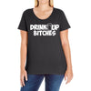 drink up bitches (2) Ladies Curvy T-Shirt
