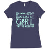 i ski like a girl Ladies Fitted T-Shirt