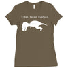 t rex hates pushups Ladies Fitted T-Shirt