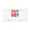 monday crossed out License Plate