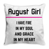August Girl Throw Pillow