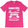 January Girls Are Sunshine Mixed With A Little Hurricane T-Shirt