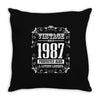 vintage made in 1987 perfectly aged a living legend Throw Pillow