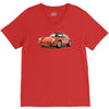 red car V-Neck Tee