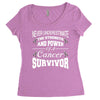 never underestimate the strength and power of a cancer survivor Women's Triblend Scoop T-shirt
