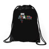 and that how i saved the world Drawstring Bags