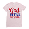 god bless america Ladies Fitted T-Shirt