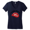 latina power bite Women's V-Neck T-Shirt